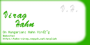 virag hahn business card